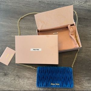 Brand New Miu Miu blue purse